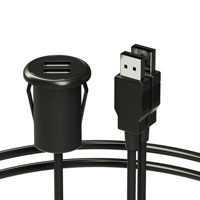 Chargeur rapide DAMAVO, panneau USB personnalisé à haute élasticité, rallonges universelles, fonction stéréo, double USB 12V/24V pour voiture
