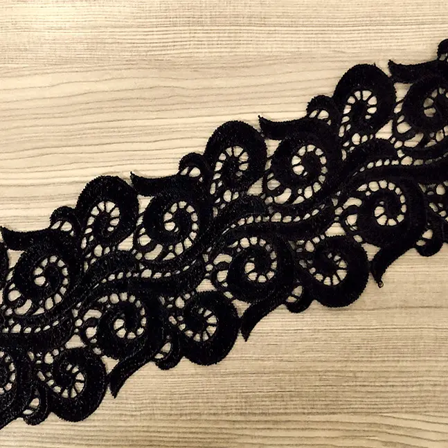 New Design Luxury Guipure Lace Fabric Trimming Embroidered Lace Fabric For Wedding Dress