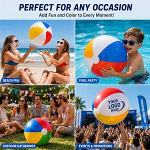 Custom Logo PVC Toddlers Pool <b>Games</b> Summer Activity Beach Balls <b>Inflatable</b> Customize Size Beach Balls for Kids Beach Toys - Product Image 6