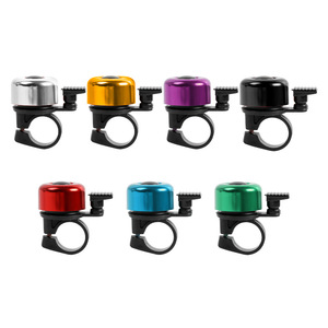 Mini Bicycle Bell Aluminum Alloy High Volume Thumb Bell For Bike Scooter Silver Gold Purple Black Red Blue Green - Product Image 1