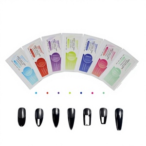 552pcs French Seamless No File Almond T Shape False <b>Nail</b> Tips Full Half Cover Boxed <b>Nail</b> Extension <b>Set</b> - Product Image 3