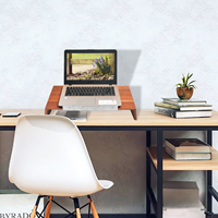 Nuevo diseño multifuncional oficina en casa Sapele madera portátil ordenador escritorio almacenamiento para sofá Mesa, bambú LaptopDesk