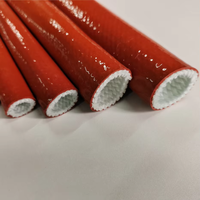 Gaine isolante ignifuge en fibre de verre pour câbles et tubes haute tension 220V 1200°C, protection de conduites d'huile
