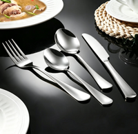 Ensemble de couverts classiques en acier inoxydable 304 poli miroir, couteau, fourchette, cuillère à long manche, ustensiles de table pour la maison et l'hôtel, vente en gros
