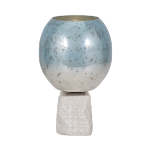Portacandele in vetro con base in marmo, candelabro decorativo per centrotavola da caffè, decorazione per camera da letto - Product Image 3