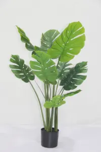 Bananeira artificial de folhas grandes de fábrica na China, planta de palma com certificação UV para decoração de casa, bananeira em vasos