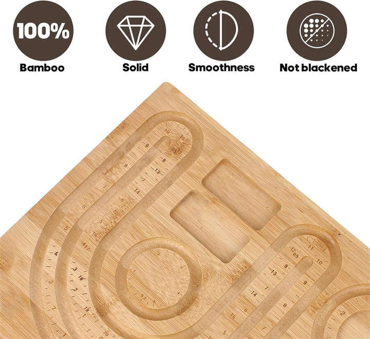 Planche à Perles En Bois BENECREAT 40x10cm - Plateau Ovale Avec Motifs Chakra Pour Fabriquer Bracelets Et Bijoux