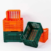 Caisses en plastique empilables pour le stockage des fruits et légumes, légères, durables, en maille PP, design écologique pour l'emballage logistique