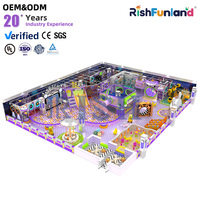 Nuevo Diseño Personalizado con Temática, Tobogán Doble con Piscina de Pelotas, Área de Juegos Infantil, Equipo de Juegos Interior Comercial