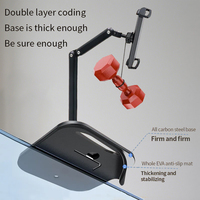 Support de Bureau avec Base Rotative à 360°, Bras Long, Support Portable pour Moniteur et Tablette Compatible iPad Galaxy Tabs Switch iPhone