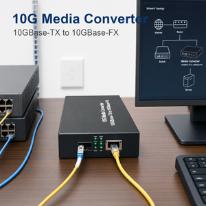 Convertisseur de média multi-réaux 10G avec <span class=keywords><strong>prise</strong></span> SFP et port <span class=keywords><strong>RJ45</strong></span>, boîtier métallique, convertisseur de média réseau <span class=keywords><strong>fibre</strong></span> optique, compatible OEM - Product Image 3