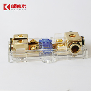 Kuailvle ตัวแยกทองแดงบริสุทธิ์ 1 ต่อ 2 สำหรับเครื่องเสียงรถยนต์ แบบใส่ฟิวส์ 60A ฝาครอบใส สำหรับใช้ในรถยนต์ - Product Image 4