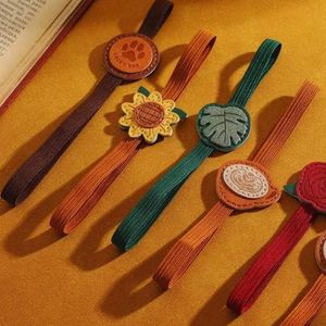 PU Leather Elastic Bands Leather Book Marks Elastic Rope Bands Planner PU <b>Bookmarks</b> Planner Accessories for GIfts - Product Image 3