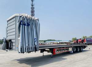 Rideau latéral double face en <span class=keywords><strong>toile</strong></span> <span class=keywords><strong>pour</strong></span> <span class=keywords><strong>remorque</strong></span>, type col <span class=keywords><strong>de</strong></span> cygne, personnalisable, <span class=keywords><strong>pour</strong></span> semi-<span class=keywords><strong>remorque</strong></span>, <span class=keywords><strong>remorque</strong></span> à plateau sec et <span class=keywords><strong>remorque</strong></span> porte-conteneurs - Product Image 4