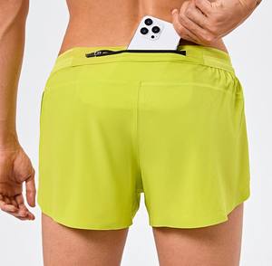 Pantalones cortos para correr 2 en 1 sin costuras para hombre con ropa interior para hombre, ropa deportiva transpirable ligera, pantalones cortos deportivos de poliéster de secado rápido - Product Image 3