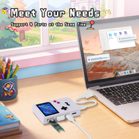 Hub USB rétro design avec 4 ports, type C, pour ordinateur portable, PC, configuration de jeu