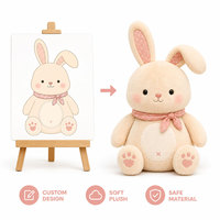 Offre Spéciale : Peluche Lapin Crème Personnalisée à Oreilles Tombantes, Jouet en Peluche Lapin Rembourré, Cadeau pour Enfants, Décoration de Crèche, Service de Fabrication OEM en Gros