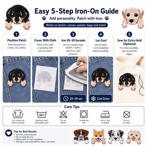 Parches bordados termoadhesivos y para coser de razas de perros: Rottweiler, Bulldog, <span class=keywords><strong>Collie</strong></span>, Poodle, Corgi, Pug, Shiba - Product Image 5