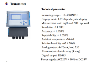 Zelfreinigende Maatregel Multi-Parameter Online Digitale Troebelheidssensor Sondeinstrumenten - Product Image 4