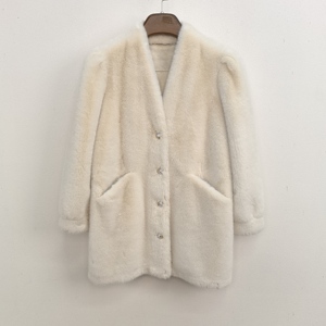 Abrigo <span class=keywords><strong>de</strong></span> Piel Sintética <span class=keywords><strong>de</strong></span> Visón para <span class=keywords><strong>Mujer</strong></span>, Cuello en V, Suave y Grueso, Chaqueta <span class=keywords><strong>de</strong></span> Invierno, Oferta Especial UMOO, Abrigo Completo, Envío Inmediato - Product Image 6