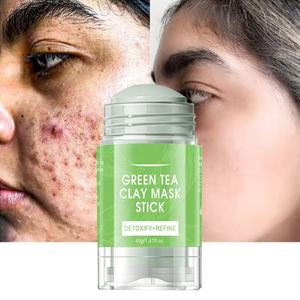 Masque en argile au thé vert pour le soin de la peau du visage, personnalisé avec logo OEM, détoxifiant et affinant, en stick - Product Image 6