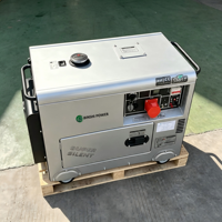 Groupe électrogène diesel silencieux portable à usage domestique, économique, 60 Hz, 220 V, monophasé, 7,5 kVA, 7 kW, refroidi par air