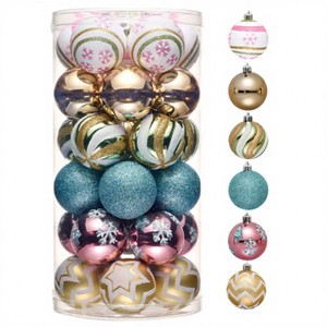 EAGLEGIFTS Ornements de Noël suspendus pour arbres de Noël pré-éclairés, Série Macaron Sucré, Boules de Noël faites à la main, Décorations de Noël, Pendentifs - Product Image 1