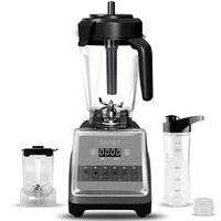 Mixeur-Blender Hachoir Multifonction 3-en-1 avec Écran Tactile et Boîtier en Plastique pour Cuisine Commerciale et Préparation de Glaces et Aliments