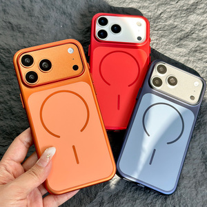 เคสแม่เหล็ก B454 ดีไซน์ทันสมัย ผิวสัมผัสนุ่ม สำหรับ iPhone 12 13 14 15 16 17 Pro Max ป้องกันแรงกระแทก - Product Image 3