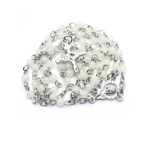Collar personalizado de alta calidad, cadena de catolismo religioso, Collar de plata con cuentas de cruz, para rezar - Product Image 2
