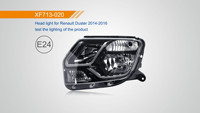 Phare avant de voiture OEM L 260103337R R 260606852R de bonne qualité pour RENAULT/DACIA DUSTER 2014