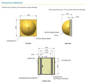 ไฟฉาย3W L3พื้นผิวอลูมิเนียม5050SMD XML3 XMLDWT-00-0000-0000U3050ใหม่ชิป LED สีขาวเย็นสีขาว - Product Image 6