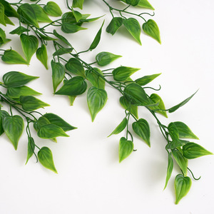 Cây mô phỏng lá táo xanh treo trên tường mây dải màu xanh lá cây trong nhà trần trang trí hoa nho - Product Image 3