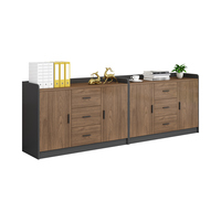 Étagère de bibliothèque en MDF de style moderne à présentoir ouvert 48 x 33 cm, avec compartiments en verre pour classement domestique et scolaire