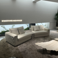 Italienische Luxus-Sofa garnitur aus hochwertigem Echt leder Modulare Wohnzimmer möbel mit Ecksofa
