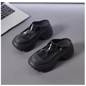 Sandales Baotou sur mesure pour femmes, à semelle épaisse, rehaussantes, pour l'extérieur, tendance et haut de gamme - Product Image 5