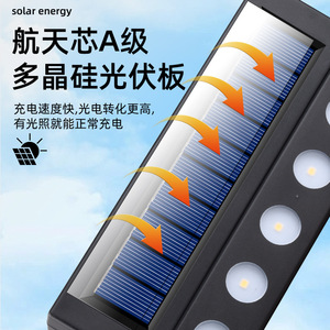Lampe murale solaire Aibo, lumière LED à 180 degrés, éclairage extérieur pour jardin et cour - Product Image 2
