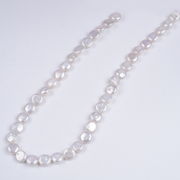 Perles naturelles en gros 9-10mm Perles d'eau douce de forme ronde blanches