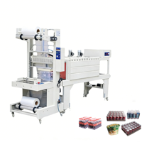 Machine d'emballage sous film rétractable entièrement automatique, multi-packs (4, 6, 12 unités), film PE/POF, tunnel de rétraction thermique pour bouteilles, canettes, boissons, bière