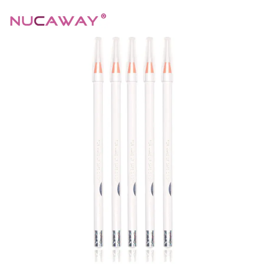 New Microbalding Beauty Cosmetic Wholesale White Color Cosmetic Art Eyebrow Pencil Permanent Waterproof Eyebrow Pencil