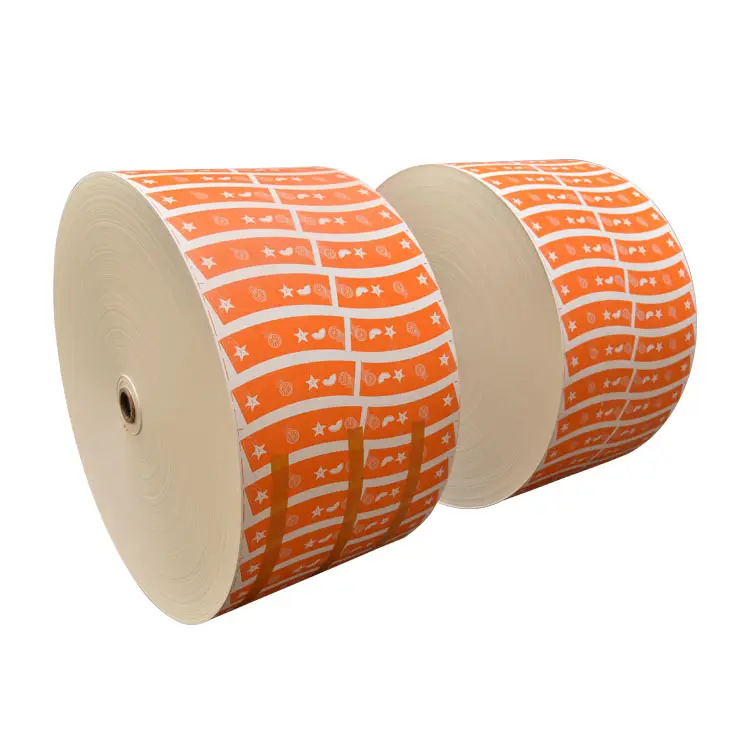 Personalizzazione flessografia stampata colorato singolo lato Pe patinato tazza di carta ventilatore in rotolo tazza di carta da caffè materia prima