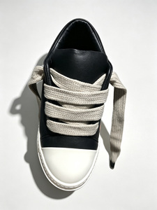 Zapatillas Casuales Retro de Plataforma Alta con Cordones Planos Anchos de Cuero Genuino - Product Image 3