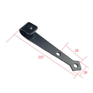 Gancho deslizante Ayj de 117 mm, negro mate, de acero al carbono, para herrajes de puertas de gabinetes - Product Image 1