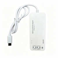 HUB USB2.0 Type-C à 3 ports + carte son virtuelle HD7.1, double prise audio CTIA/OMTP 3,5 mm, Plug&Play sans pilote pour ordinateur portable