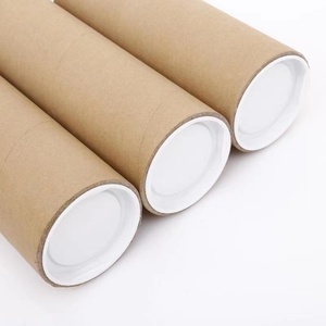 Kraft Paper Mailing Poster Tube With Caps for Shipping Packing Bulk Round <b>Packaging</b> Cardboard Mailers Art Prints Maps Blueprint - Product Image 5