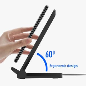 Supporto per caricabatterie Wireless per iPhone 13 12 11 Pro X XS Max XR 8 <span class=keywords><strong>Samsung</strong></span> S21 S20 <span class=keywords><strong>S10</strong></span> supporto per telefono Dock Station di ricarica rapida - Product Image 5