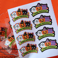 Personnalisé de haute qualité Toussaint Toussaint Halloween Festival Fantôme Automne Salle de classe École Décoration Vinyle Autocollants