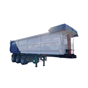 Semi-remorque benne basculante en acier à 3 essieux, capacité de charge supérieure à 30 tonnes, pour la construction routière en Afrique - Product Image 4
