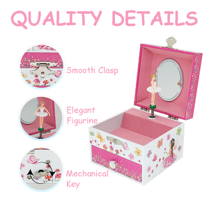 Nuova Scatola Musicale del Giardino delle Fate di Jakos, Realizzata in MDF, Contenitore per <span class=keywords><strong>Regali</strong></span> di Compleanno e <span class=keywords><strong>Natale</strong></span> per Bambine - Product Image 3