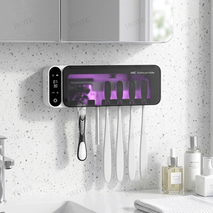 Giá đỡ bàn chải đánh răng UVC trực tiếp từ nhà máy, cửa sổ trong suốt, sấy khô bằng tia UV không dây, khử trùng bàn chải đánh răng và dao cạo râu cho nhà tắm gia đình - Product Image 1